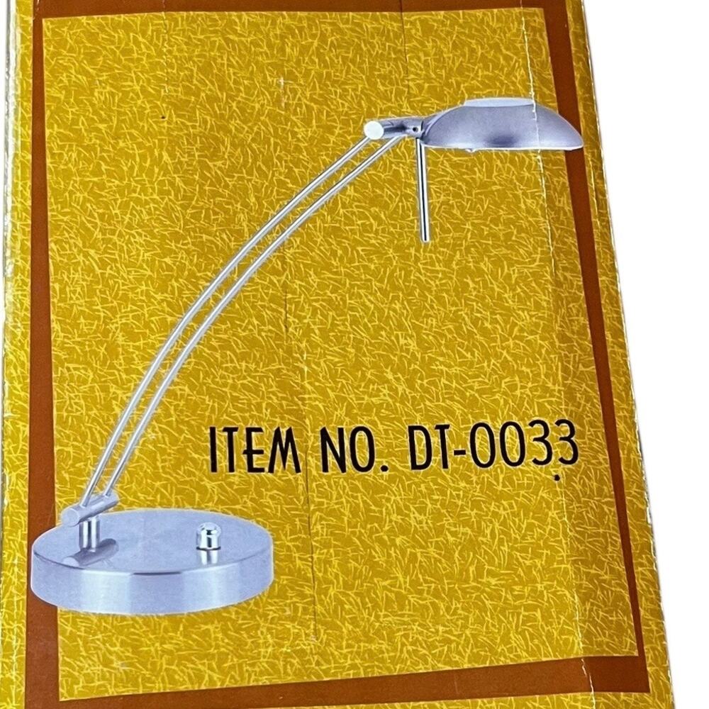 Adesso office Vintage Domus adjustable desk lamp NEW satin steel finish 18"